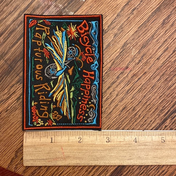 Bicycle Happiness Rapturous Riding sew-on patch sales support Bicycle education - Picture 3 of 4